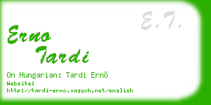 erno tardi business card
